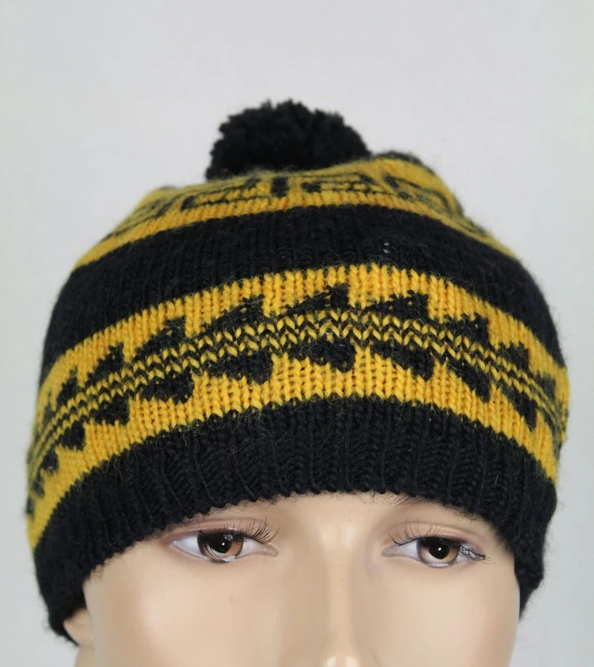 Gorro Ralph Lauren Mujer Negro Dorado Lana Nuevo con Etiquetas Foto 1 de 1