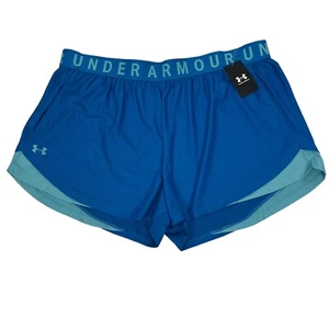 Under ARMOUR Loose Heatgear Women’s Athletic Shorts Sz 3X Blue Elastic Waist - Picture 1 of 9