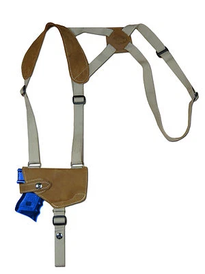 NEW Barsony Olive Drab Leather Shoulder Holster Steyr Walther Comp 9mm 40 45 HOR - Image 1 of 4