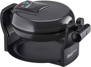 Belgian Waffle Maker Machine Rotary Electric Iron 920W-Black - Picture 1 of 3