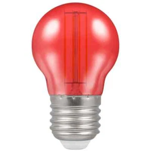 2 x LED ROUND FILAMENT HARLEQUIN 4.5W CROMPTON ES E27 RED 13926 - Picture 1 of 1