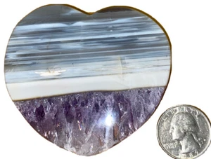 Brazilian Agate Heart Slice - Picture 1 of 5