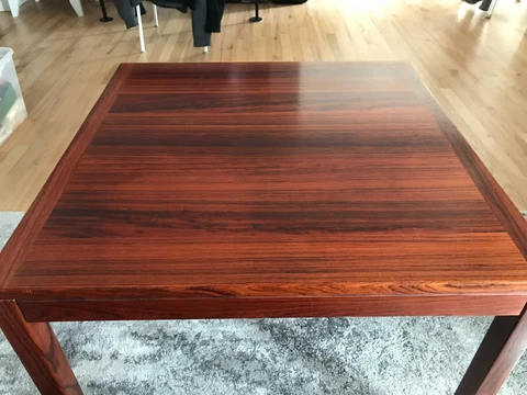 Mid-Century Denmark Vejle Stole-eg Mobelfabrik Rosewood Square Coffee Table Cover