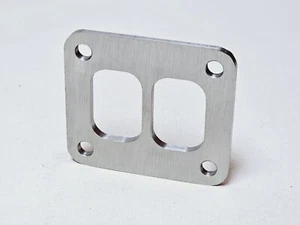 Stainless T4 Divided Twin Scroll Inlet Turbo Flange Spacer 1/4" GT30 GT35 S300 - Picture 1 of 2