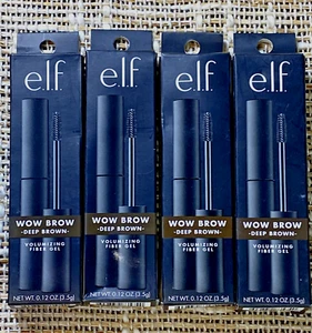 e.l.f. DEEP BROWN (83574) Wow Brow Tinted Gel 0.12oz (X4) ***SEE PHOTOS*** - Picture 1 of 2