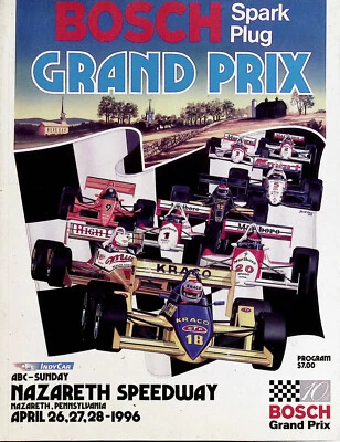1996 INDY Car Bosch Grand Prix - Nazareth Speedway Program - Image 1 of 4