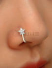 Star Diamond Cut Clip-On Nose Ring Fake Nose Cuff Fake Piercing Nose Ring Clips