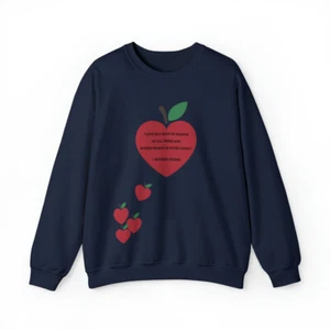 Mother Teresa Sweatshirt Love is a Fruit . .  Unisex Heavy Blend™ Crewneck Shirt - Picture 1 of 21
