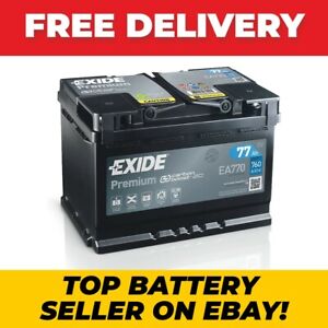 Exide EA770 067TE Car Battery 12V 77Ah 760A fits BMW Citroen Ford !!ON SALE NOW!