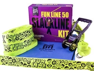 Fun Line 50ft Slack Line Kit For Beginners BA Sports - Picture 1 of 2