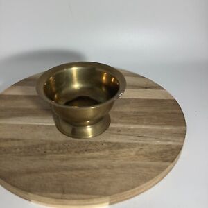 Small Brass Bowl On Pedestal 3.5” Wide 2” Tall India