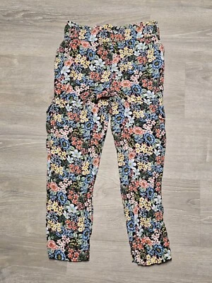 Pantalones cargo Loft para mujer florales con volantes en la cintura talla XS Cottagecore Preppy cómodos Foto 1 de 4