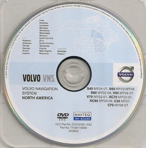 2002 to 2007 Volvo S40 V50 V70 XC70 Navigation DVD Cover Central + Southeast Map - Picture 1 of 2