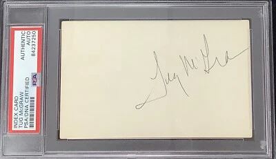 Tug McGraw Signed Index Card Baseball Autograph 1969 WS NY Mets Champs PSA/DNA - Image 1 of 4