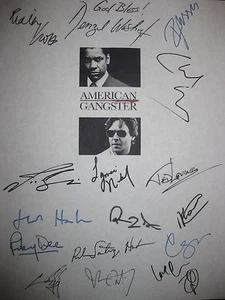 American Gangster signiertes Filmskript X16 Denzel Washington Russell Crowe RZA rpt - Bild 1 von 1