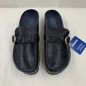 Birkenstock New w/ Box Buckley Navy Natural Leather Narrow Width Select Size - Picture 1 of 5
