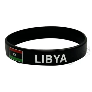Libyen Armband / Libyen Flagge Silikon Kautschuk Armband  - Bild 1 von 4