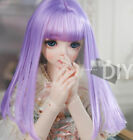 1/4 7-8" Bjd Doll Long Wig Hair Lilac Light Purple Straight Soft Smooth 18-20cm