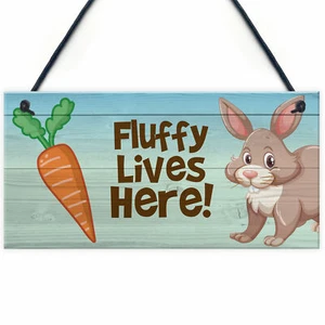 Personalised Pet Rabbit Sign Hutch Accessories Animal Lover Gifts Pet Accessory - Picture 1 of 9