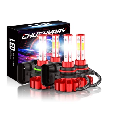 4x 9005 9006 LED Combo Headlight Bulbs High Low Beam 6000K Super White Bright - Image 1 of 4