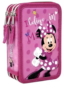 ASTUCCIO SCUOLA CORREDATO 3 ZIP MINNIE-I BELIEVE IN ME - Foto 1 di 6