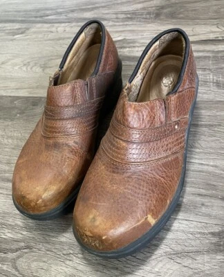 Zapatos ARIAT para mujer 8 zuecos de seguridad marrón zapatos sin cordones de cuero 10002367 Foto 1 de 4