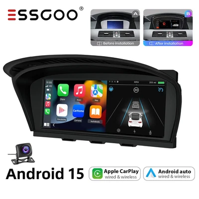 For BMW E60 E61 E90 E91 CCC Android 15 Car Stereo CarPlay GPS Radio 8.8" 6+128GB - Image 1 of 4