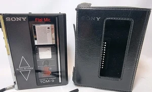 Sony Walkman TCM-9 Cassette-Corder Vintage Made In Japan e Custodia *Riparazione Ricambi* - Foto 1 di 18