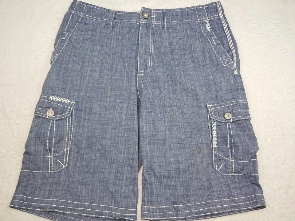 Pantalones cortos de mezclilla negros con hebilla para hombre 34x24 Magic ligeros  Foto 1 de 4