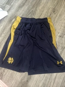 Notre Dame Medium Under Armour Shorts Team Issue With Pockets - Picture 1 of 3