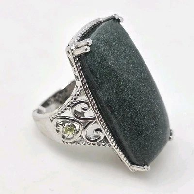 Karis STS зеленый золотой камень заявление кольцо Sz 7 новый без ЯРЛЫКОВ  - Изображение 1 из 4