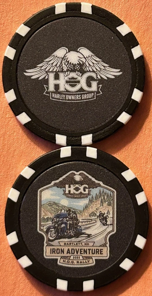 Ficha de póquer Harley Davidson impresión ancha 2025 HOG Iron Adventure en New Hampshire Foto 1 de 1