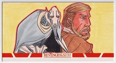 Star Wars Revenge of the Sith Widevision Sketch Card Obi-Wan Kenobi Lak Lim 1/1 - Image 1 of 2