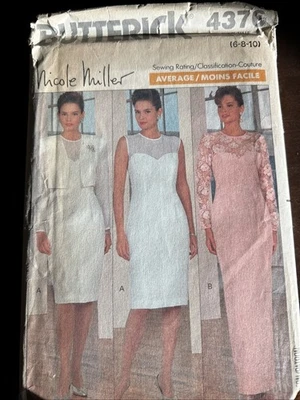 butterick patterns 4376 Misses Jacket And Dress Sz 6-8-10 - Image 1 of 3
