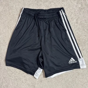 Adidas Boys Basketball Shorts 3 Stripe Medium Black Active - Picture 1 of 9