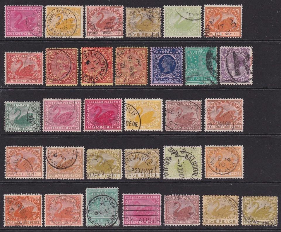 WESTERN AUSTRALIA 1902-1912 COLLECTION FU, INCL HIGH VALUES. FINE LOT CAT £1000 - Image 1 of 1