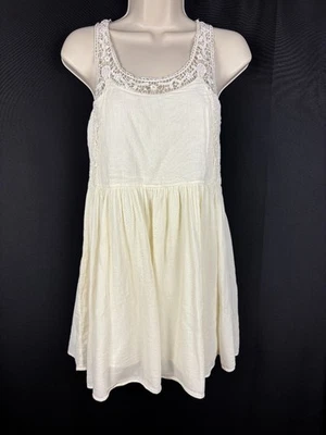 American Eagle Babydoll Dress XS Cream Embroidered Lace Boho Cottagecore NWOT - Image 1 of 4