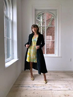 Vestido Vintage Años 60 Gasa Talla S 4 6 Mod Palm Royale Boda Foto 1 de 4