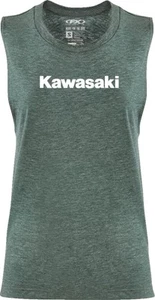 Factory Effex Kawasaki Womens Muscle Tank Top Forest Green - Picture 1 of 1