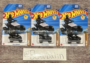 Hot Wheels 2025 Tesla Cyberquad #82/250 - HW Dirt Lot Of 3 New Chrome HTF ! - Picture 1 of 6