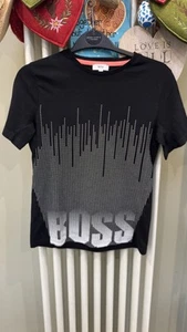Boys Hugo Boss Round Neck T-shirt, Black, Age 10, Great Used Condition - Picture 1 of 5