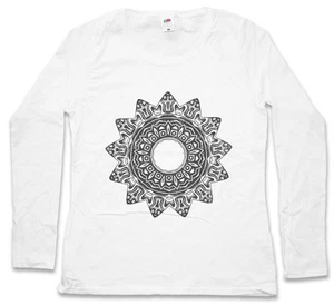 CAMISETA DE MUJER AZTECA ESTRELLA MANGA LARGA Indios Signo Cultura Maya Religión - Imagen 1 de 1