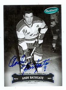 Andy Bathgate autographed Hockey Card Rangers 2006 2007 Upper Deck Parkhurst #9