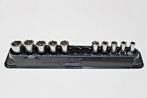 Snap-on Tools 10pc FSMS8-FSMS19 3/8" Drive Metric 8mm-19mm Semi-Deep Socket Set - Picture 1 of 24