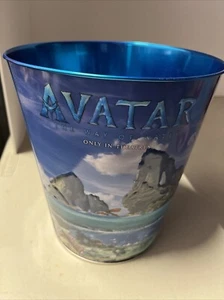 Avatar The Way Of Water Cinemark Movie Popcorn Tin Bucket / Mini Trash Can - Picture 1 of 4