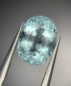 5.20 Ct Loose Gemstone Aquamarine Oval Cut from Northern areas of Pakistan - Picture 1 of 10