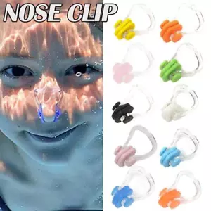 Reusable Soft Silicone Swimming Nose Clips Comfortable Diving Surfing₪ - Picture 1 of 18