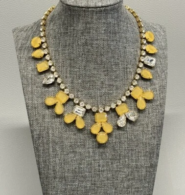 "Collar Kate Spade New York amarillo transparente estrás llamativo geométrico 16/18""" Foto 1 de 4