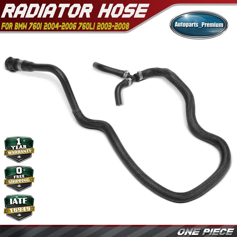 Mangueira de líquido de arrefecimento do radiador para BMW E65 760i 760Li E65/F01 2003-2008 V12 6.0L estouro - Imagem 1 de 4