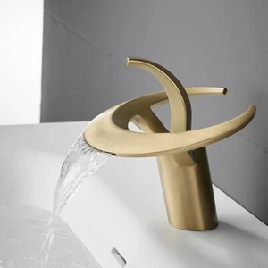Moderne Wasserfall Wasserhahn für Zuhause Badezimmer Waschbecken mit Warm- und Kaltfunktion - Bild 1 von 21